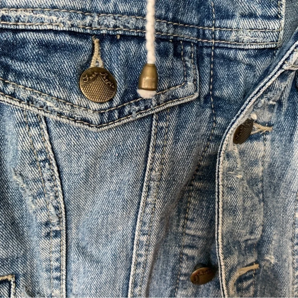 Free People Denim Multimedia Jacket Size‎ XS